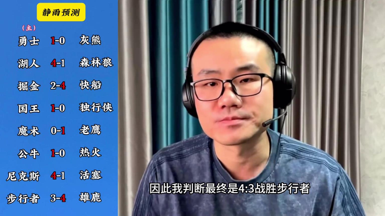 你同意嗎？靜雨對(duì)東西部季后賽球隊(duì)的預(yù)測(cè)：勇贏(yíng)熊 湖船尼鹿晉級(jí)